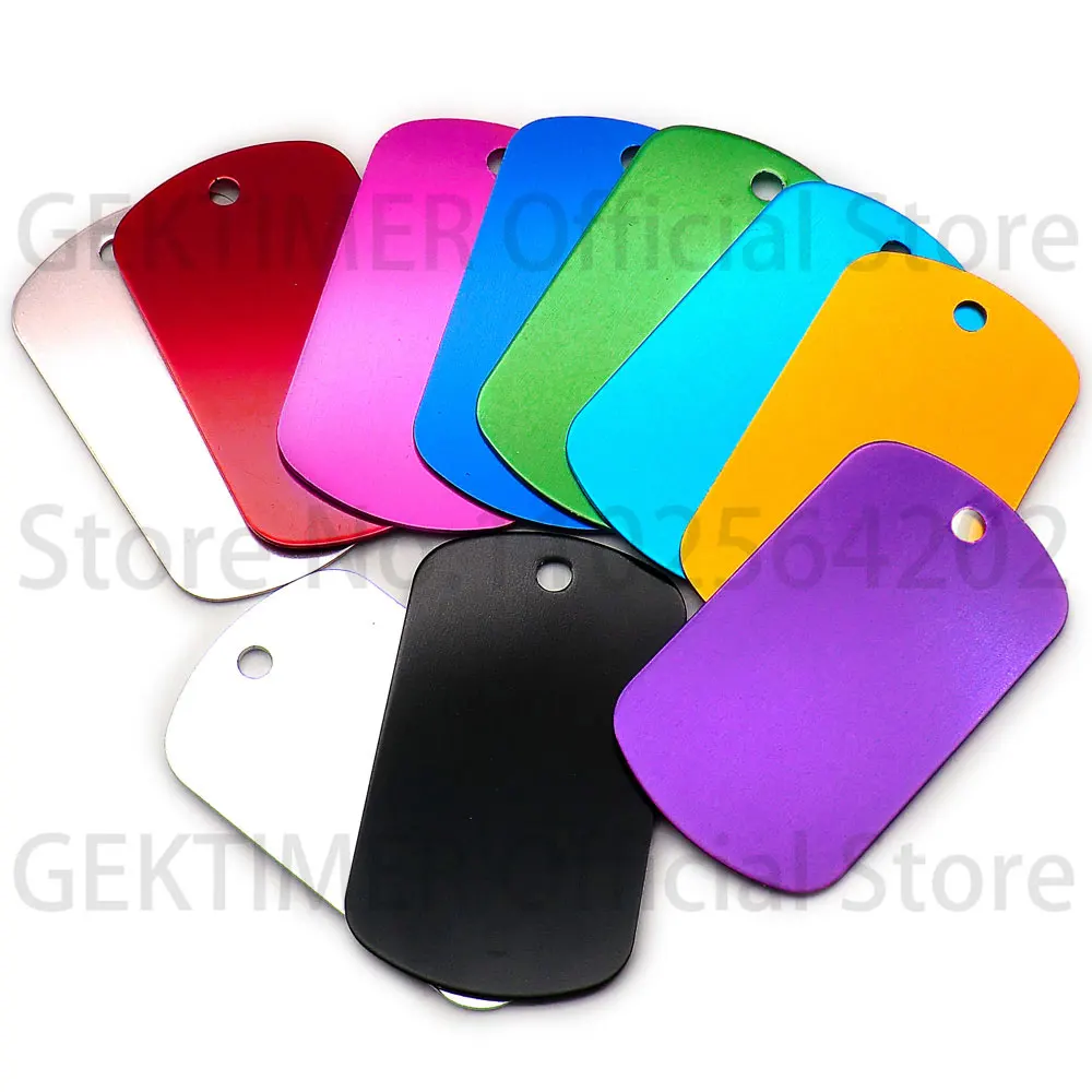 100 SZT. Aluminiowe identyfikatory dla zwierząt, personalizowane identyfikatory, grawerowane identyfikatory do obroży, akcesoria do obroży, zawieszki. — zdjęcie 6