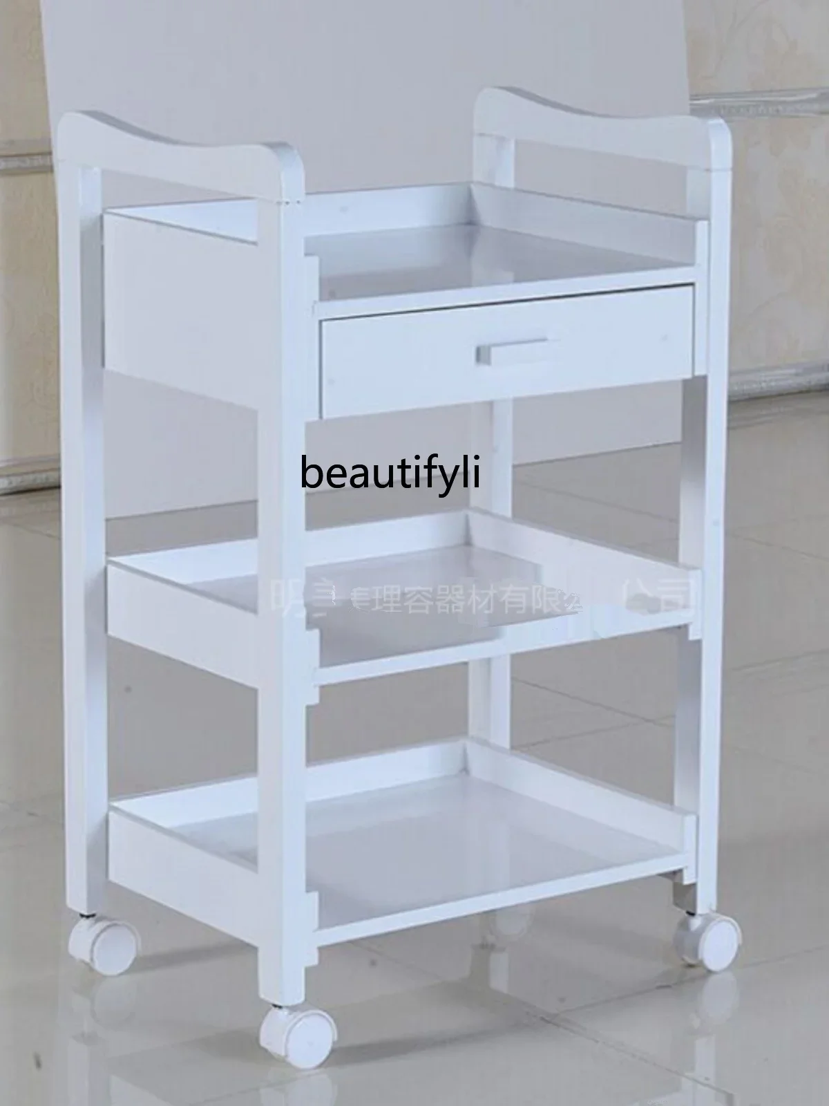 Solid wood beauty salon rack tool cart, hair and nail cart