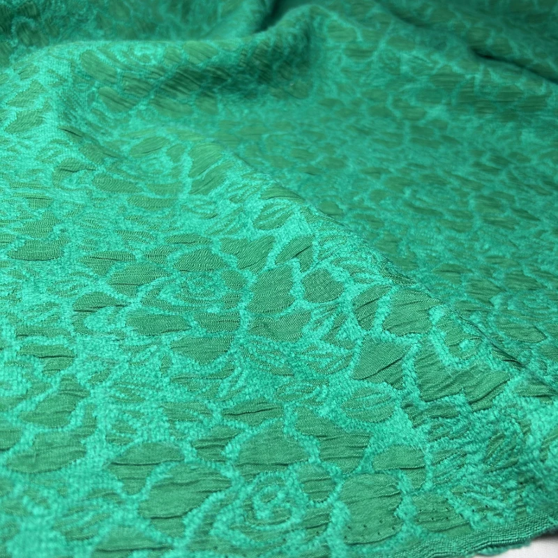 

Жаккардовая ткань, зеленое пальто из жаккардовой ткани, дизайнерская одежда, шитье своими руками на метрах