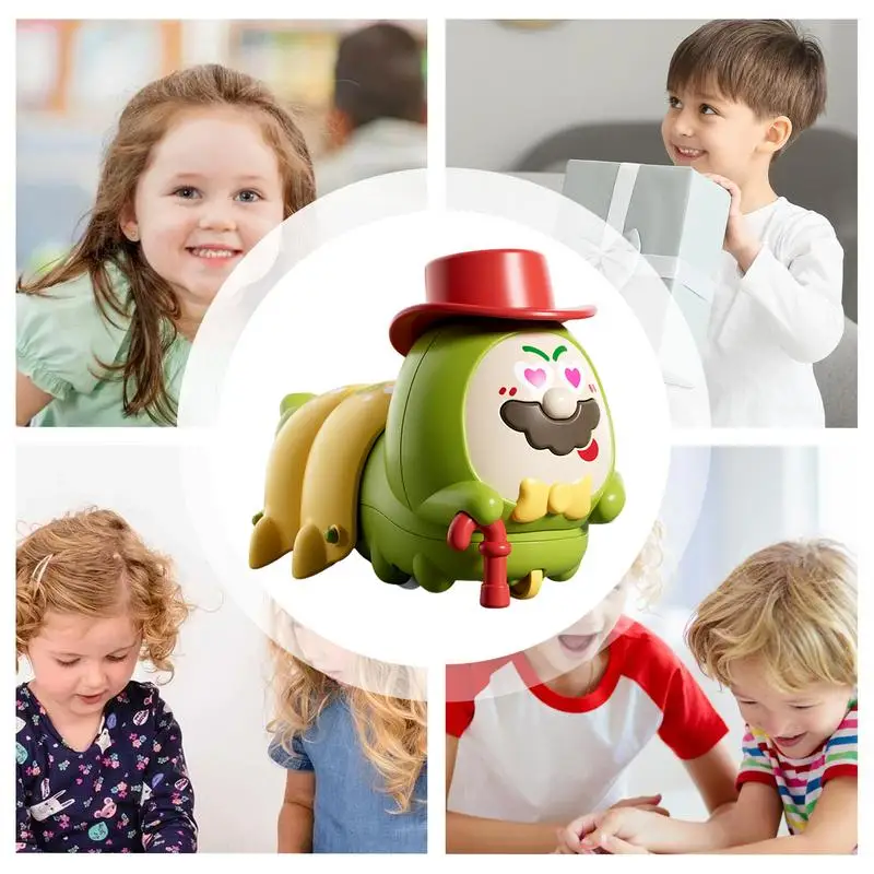 Orologio Caterpillar Giocattoli striscianti per bambini Giocattolo da passeggio per animali per bambini Ragazzi Ragazze Giocattolo di attività per bambini in età prescolare interattivo