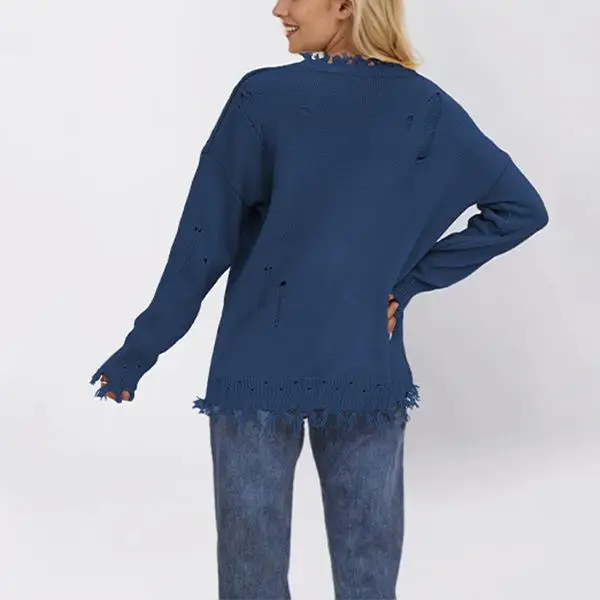 Faionable Round Ne Sweater Damen Thiened Long Sve Strickoberteil Independence Day Festival Sle Herbst Winter Neu Ar...