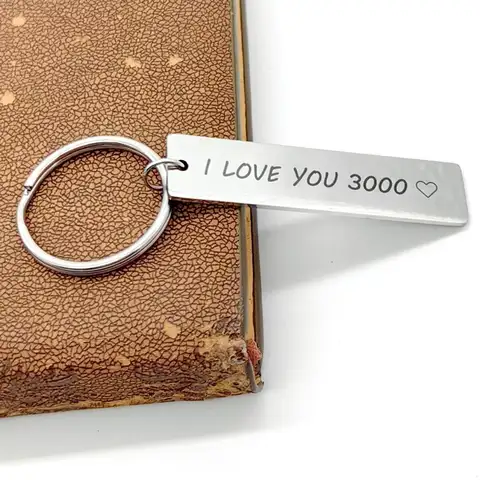 1 पीस साधारण स्टेनलेस स्टील कीचेन, आई लव यू, 3000 कीचेन, पुरुषों के लिए, कीरिंग, ज्वेलरी, परिवार, प्रेमी, दोस्तों के लिए उपहार 10 best sales प्रेम चाबी का गुच्छा - №9