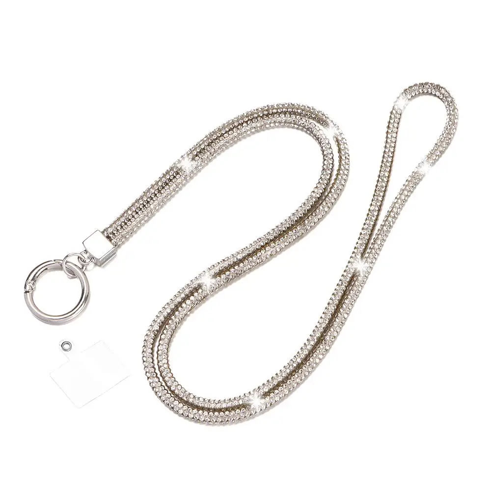 

Luxury Bling Bling Bright Chain Straps Hanging Cord Crystal Anti-lost Rope Rhinestone Phone Lanyard