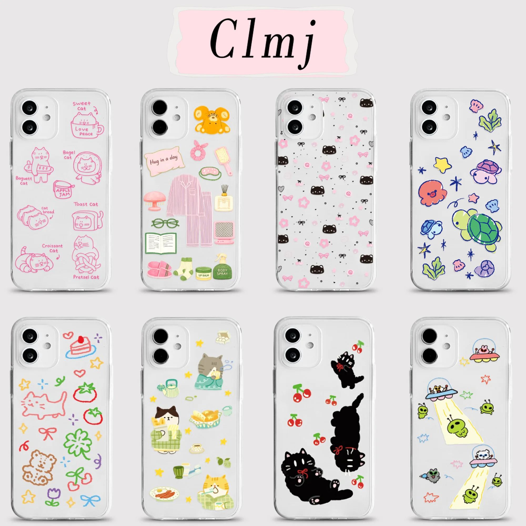 Clmj Cute Kiss Phone Case For Samsung Galaxy S26 S25 S24 S23 S22 S21 S20 FE Note20 Note10 Edge Plus Ultra Lite 5G Clear Cover