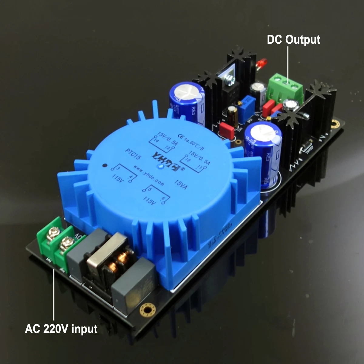 25W/15W Dual LM317 Transformer Output Adjustable Voltage Stabilizer Circuit Finished Board/Kit Install Talema Linear Power EMI