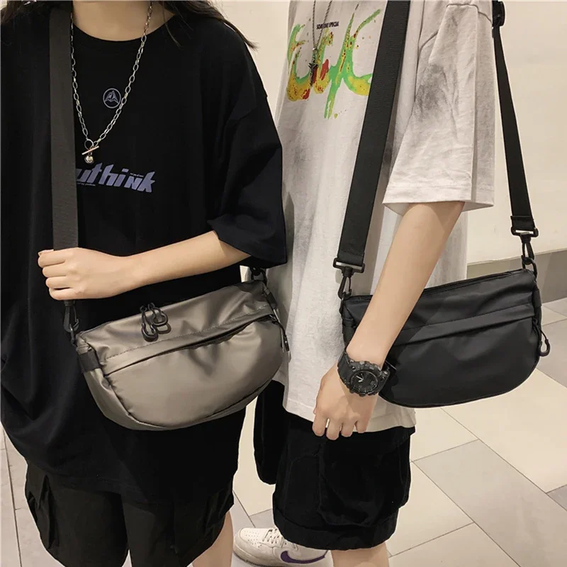 2024 NEW Casual Solid Color Men Bags Luxury Designer Shoulder HandBag Nylon Cloth Lady Messenger Mobile Phone Bag bolso hombre