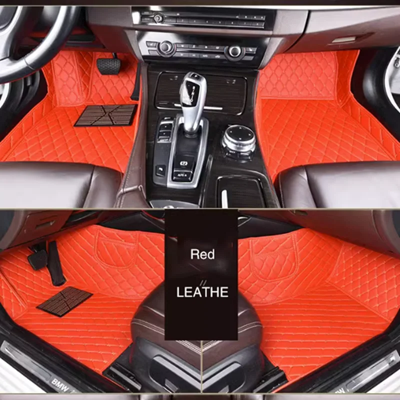 Custom Car Floor Mats Special Auto Foot Pads Auto Carpets Leather Carpet Car Accessories For Hyundai Grand Santa Fe