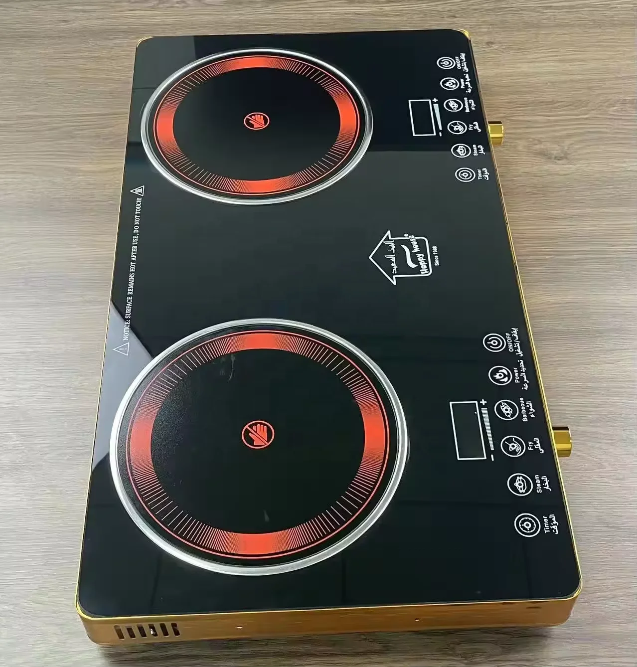 

Classic Design Double Burner, Infrared Hob Digital Display Touch Control Infrared Stove Kitchen Appliance Induction Cooker/