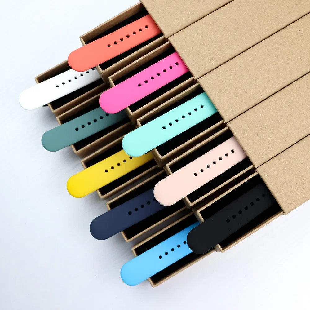 Strap For Apple Watch Bands Ultra 2 49mm 44mm 45mm 40mm 41mm 42-38mm sport band Silicone bracelet iwatch series 8 7 6 5 4 3 SE 9