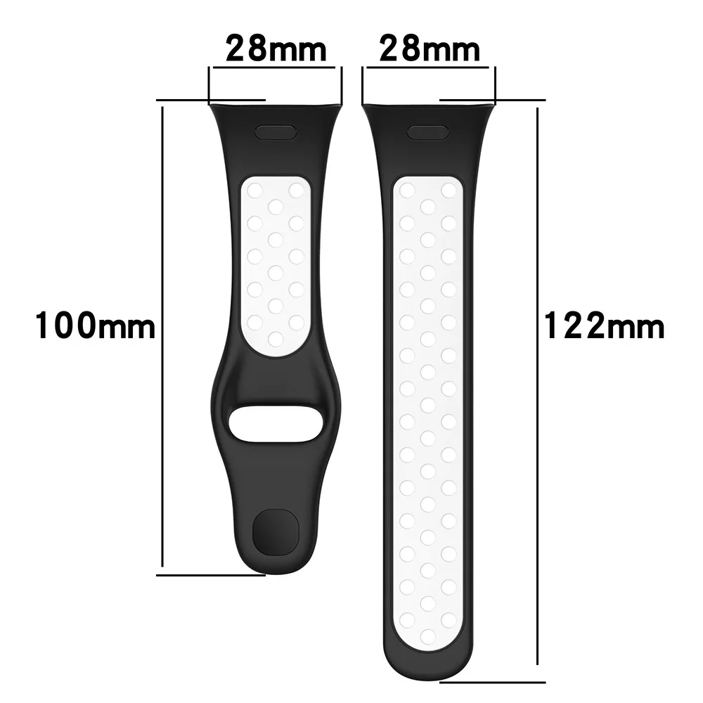 Sport Silicone Strap For Redmi Watch 3 Smart Watch Band Two-Color Bracelet Watchband
