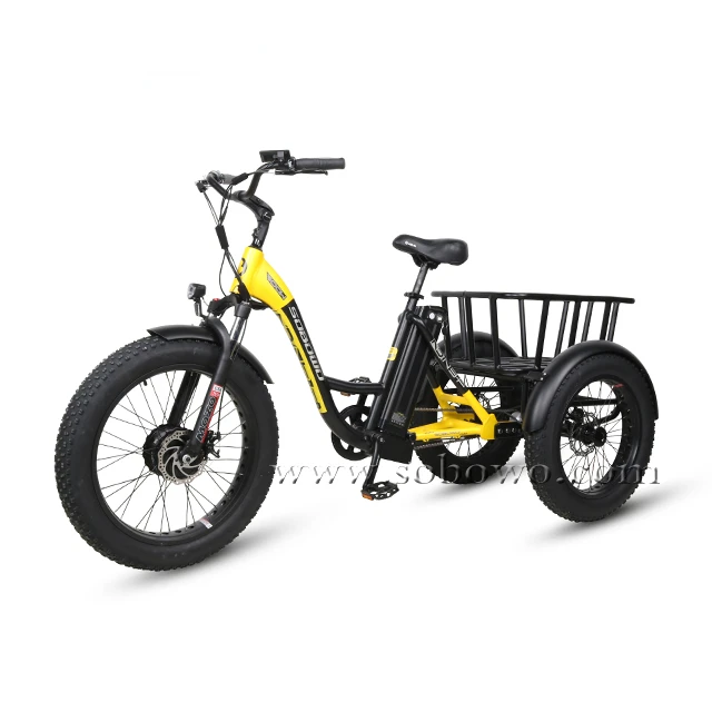 48v 350w Customized Fa t Tire Adult Electric tricycle High Quality Three Wheel Electric Tricycle