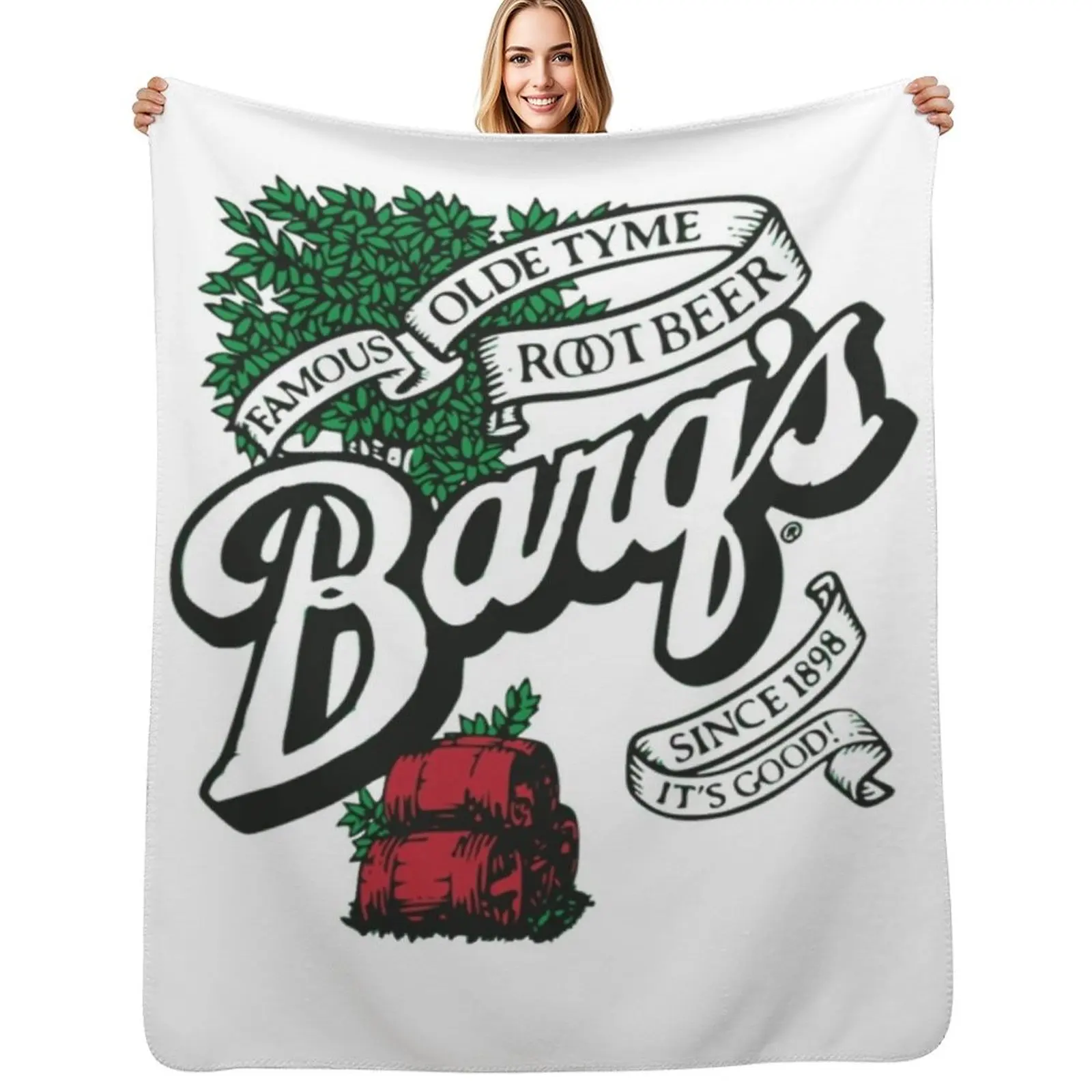 Barq's Root Beer Logo Classic T-Shirt Throw Blanket wednesday Soft Plaid For Baby Large Hair Weighted Blankets