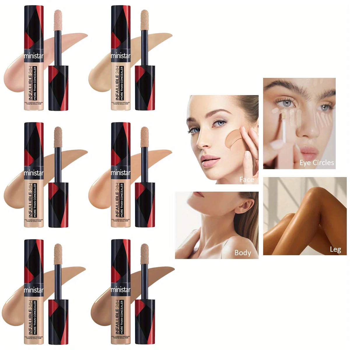 Corrector Corrector natural Modifica el tono de la piel Tridimensional natural