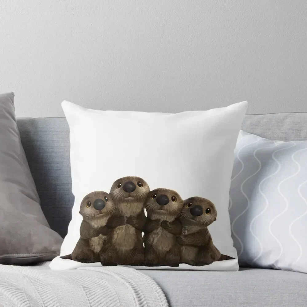 

CUTE OTTERS Throw Pillow Pillow Decor New year Pillows Aesthetic Custom Cushion pillow