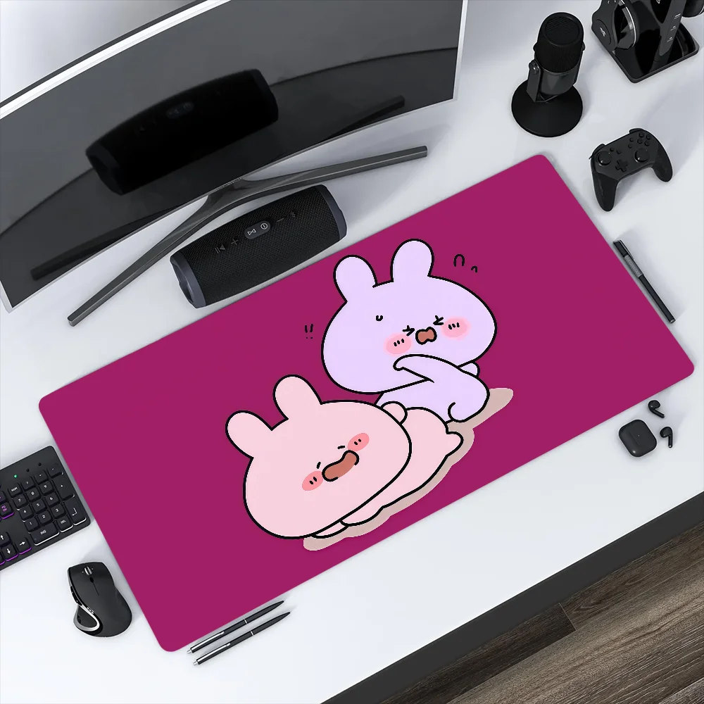 

Коврик для мыши Kawaii A-Asamimichann: милый, нескользящий, с прошитыми краями, для офиса, учебы и игр, утолщенный, большой, для письма, подушка-подкладка