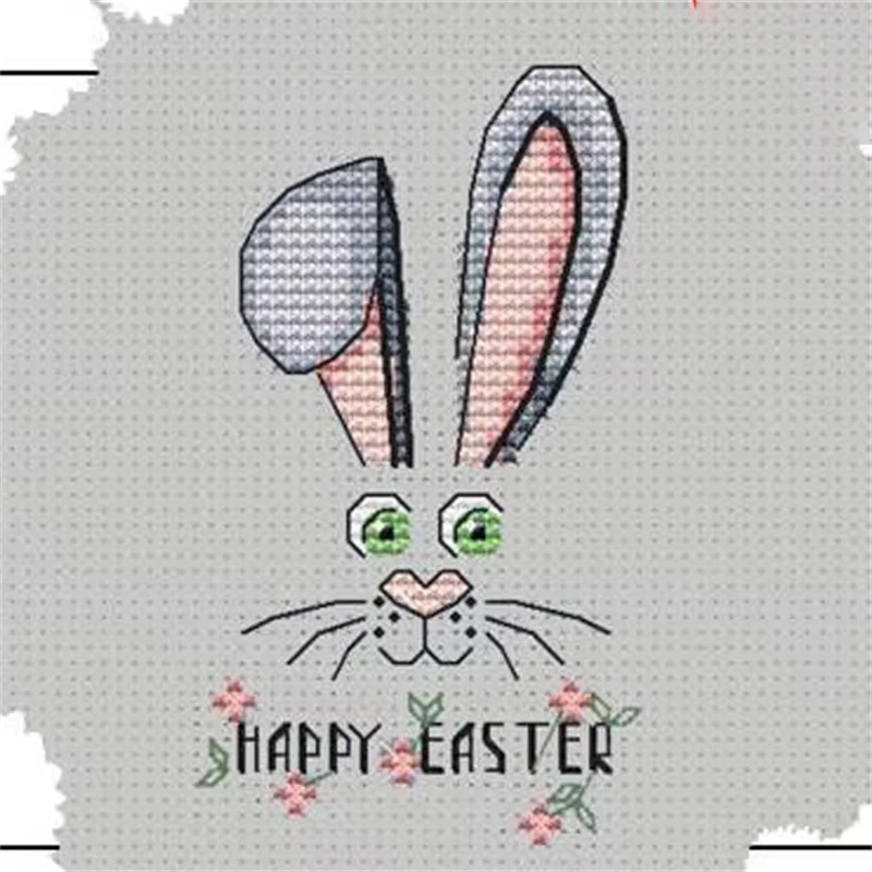 

ZZ9509 Cross Stitch Set Cross-stitch Kit Embroidery Needlework Craft Package Cotton Fabric Floss Homfun Painting Animal Crossing