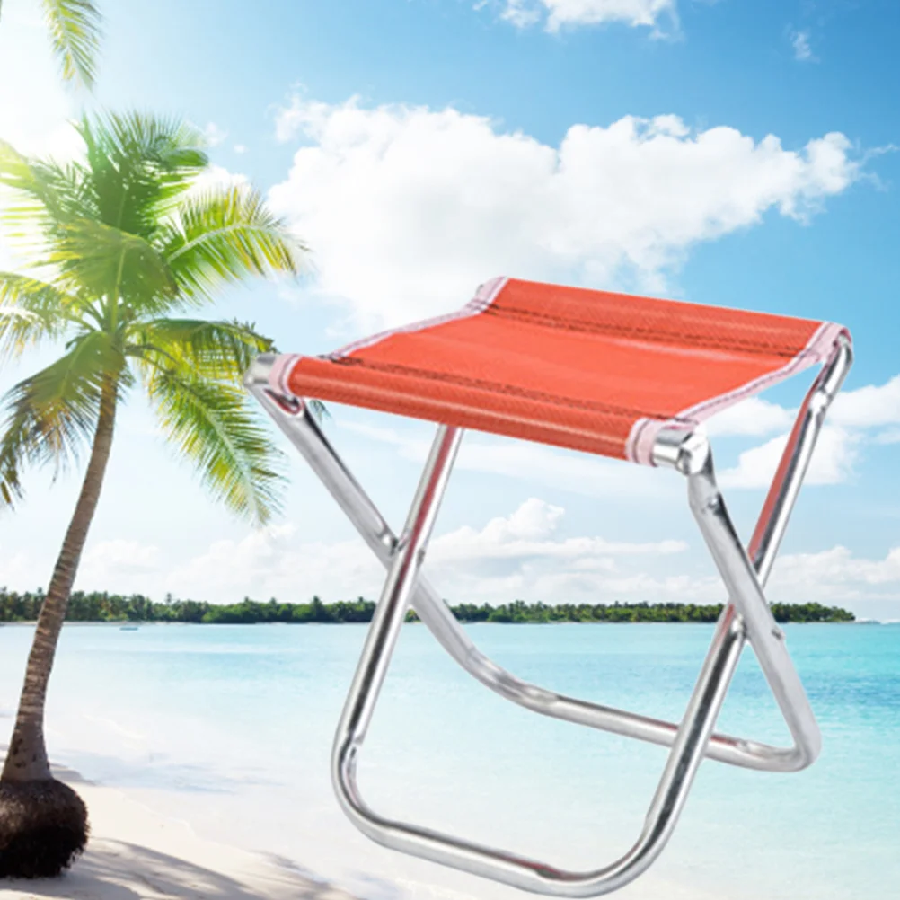 Taburete plegable para exteriores, silla portátil ligera para acampar, pesca, viajes, playa (Color aleatorio), silla plegable para acampar