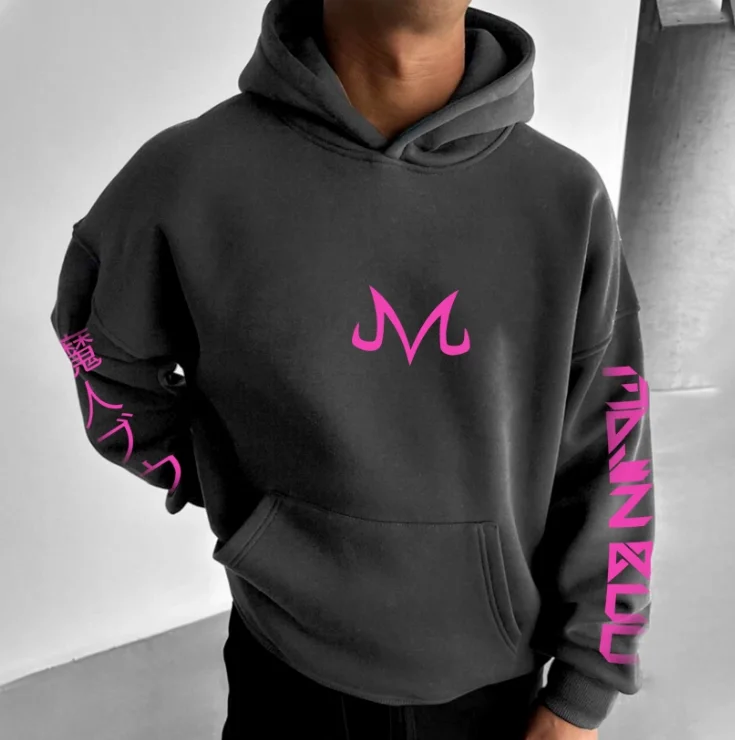 Dragon Ball Herbst und Winter Herren Loose Edition Hoodie Dunkelgrau Dragon Ball Charaktere Täglich Lässig Anime Fans