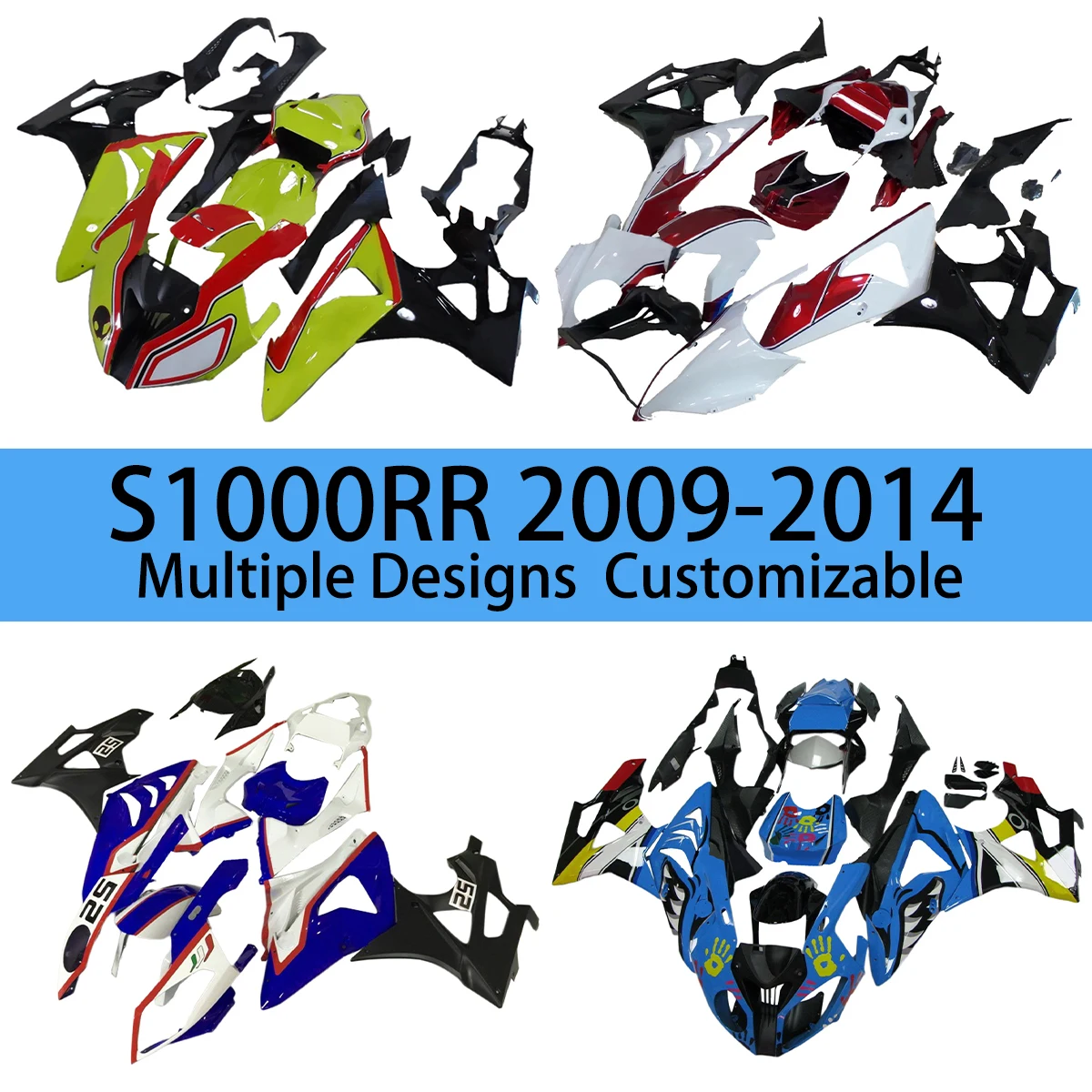 For BMW S 1000RR 2009 2010 2011 2012 2013 2014 Fairings S1000RR Motorcycle Accessories 100% Injection Fairing Kit Cover Set