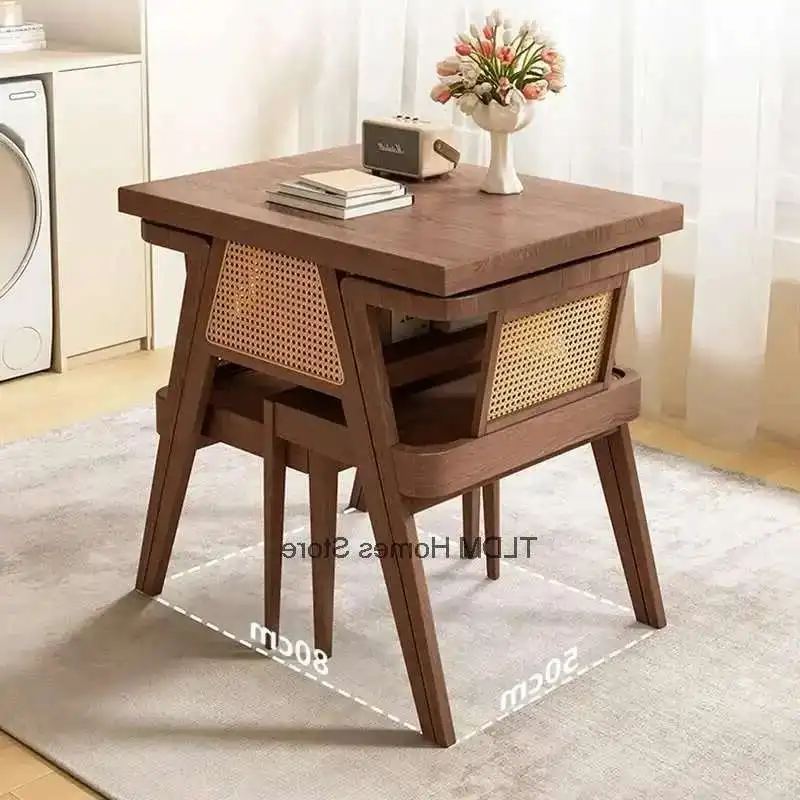 

Balcony Garden Furniture Sets Home Courtyard Villa Solid Wood Table and Chair Combination Leisure Outdoor Garden Furniture Set A