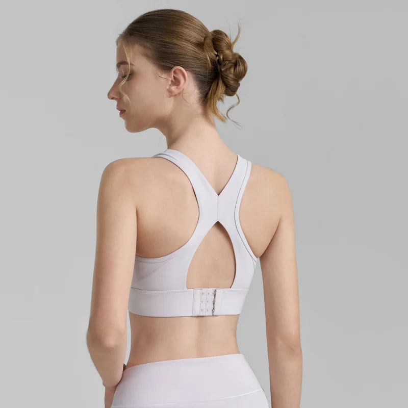 ملابس داخلية رياضية عالية القوة للنساء، سترة يوجا ثابتة قابلة للتنفس، تدعم اللياقة البدنية في الظهر #4