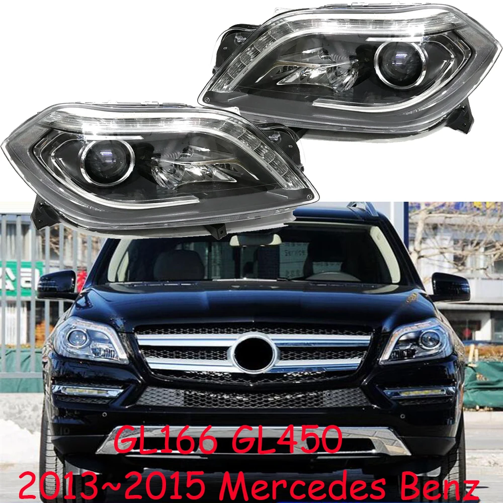 1pcs car bumper headlamp for Mercedes Benz W164 headlight GL166 GL350GL450GL550 2013~2015y accessories for Benz W164 fog light