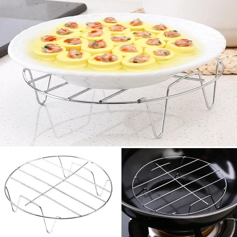 Stainless Steel Air Fryer Accessories Portable Meat BBQ Grill Rack ForCosori/Philips/Ninja Air Fryer Oven Baking Cooking Holder