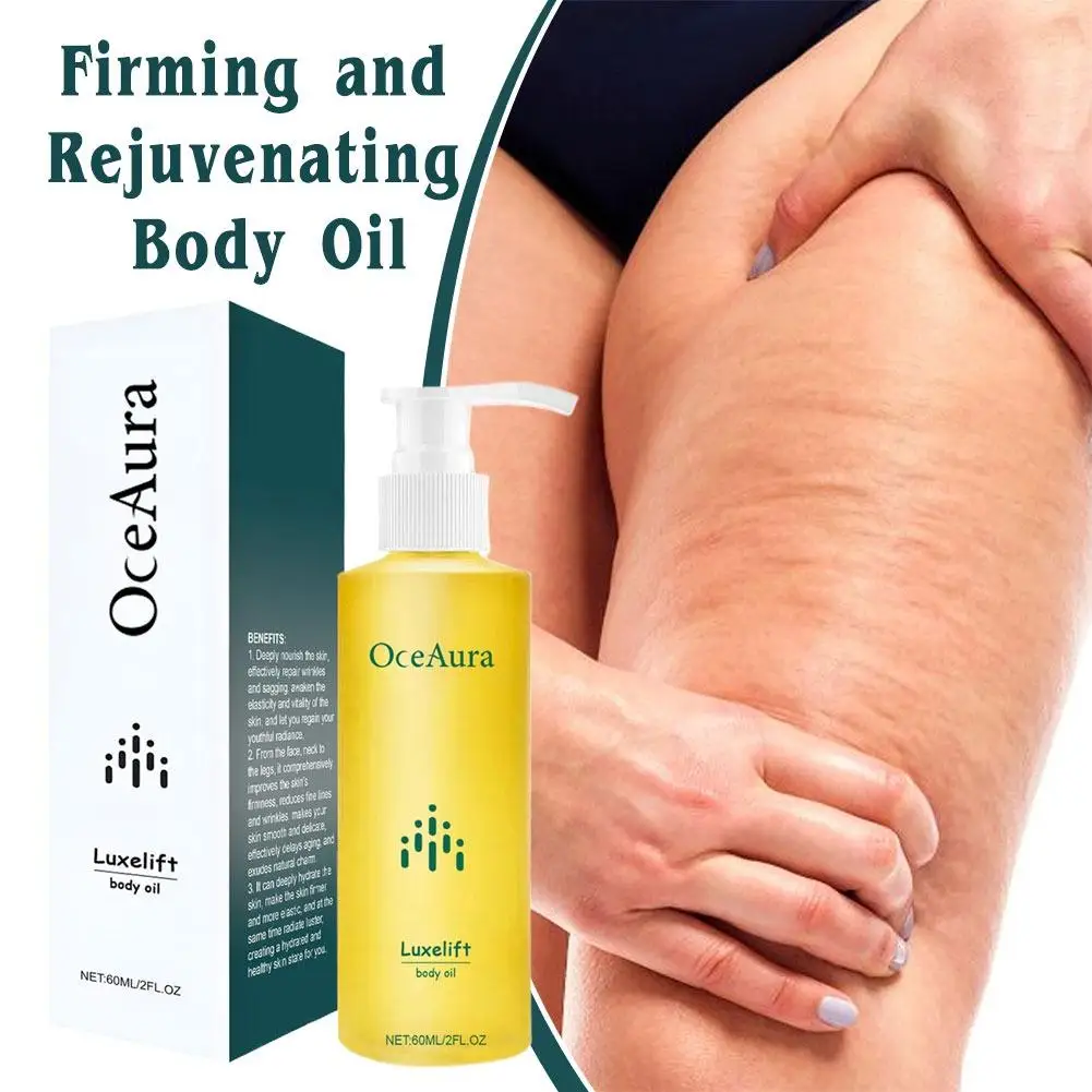 Firming Body Oil 60ml Niacinamide Hyaluronic Acid Shea Butter Moisturizing Massage Oil for Neck Arms Thighs Dry Skin Care