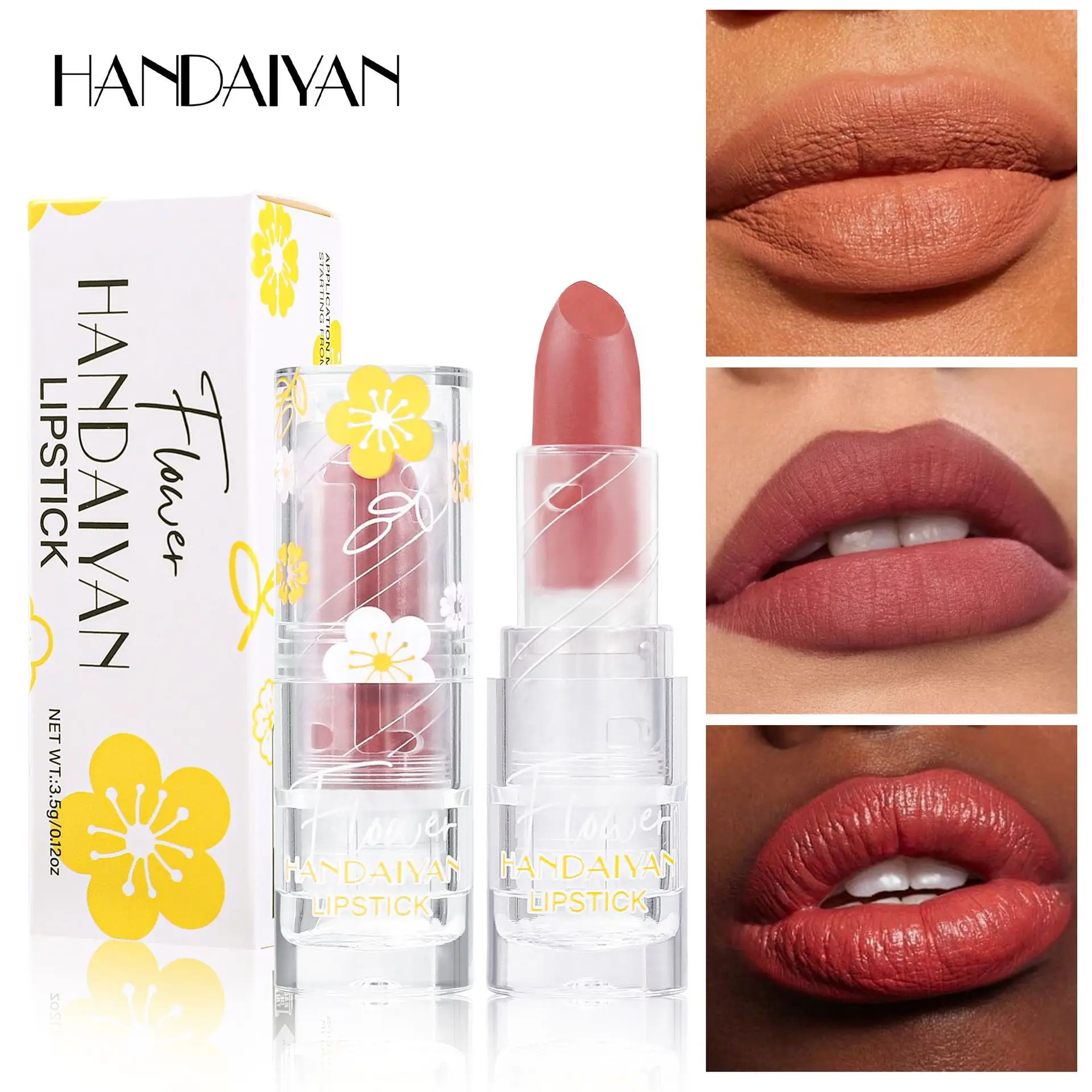 HANDAIYAN Velvet Matte Lipstick Fog Finish Waterproof Long Lasting Non-fade Hydrating Nourishing Lip Balm Makeup Set