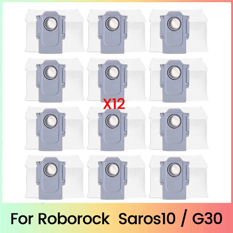 الصيف بيع أكياس الغبار Forroborock Saros10 / G30 أجزاء المكنسة الكهربائية استبدال غير المنسوجة كيس لجميع الغبار كيس النفايات 12 قطعة