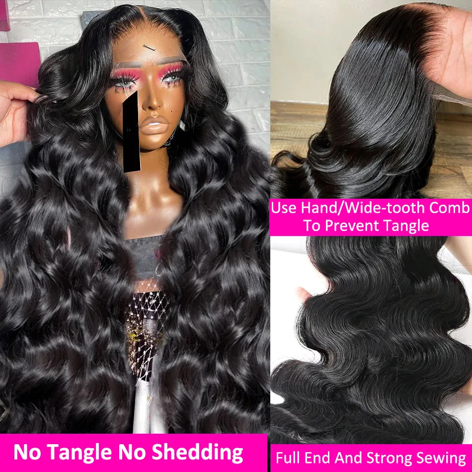 Body Wave Lace Front Wigs Human Hair Pre-Plucked 13x4 13x6 Transparent Lace Frontal Wig For Black Women Brazilian Remy Hair Wigs