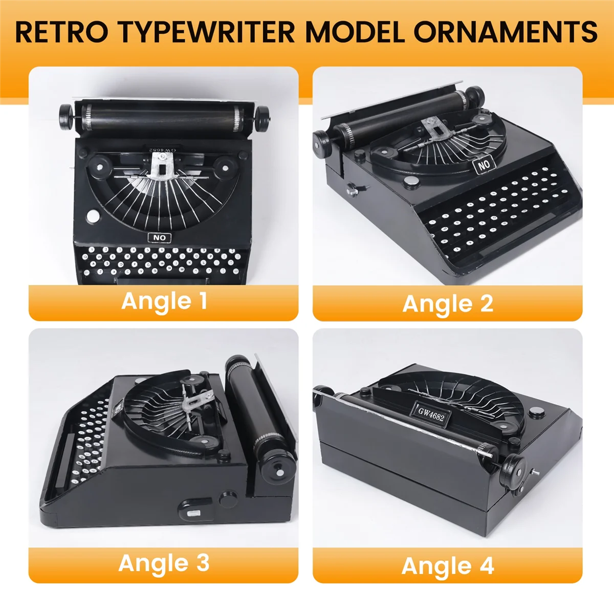 N18r retro máquina de escrever à moda máquina de escrever decoração para casa modelo adereços ornamentos melhor presente para crianças