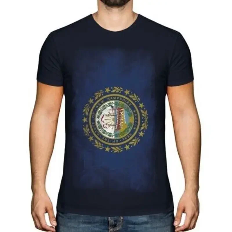 NEW HAMPSHIRE STATE FADED FLAG MENS T-SHIRT TEE TOP NEW HAMPSHIRITE SHIRT GIFT