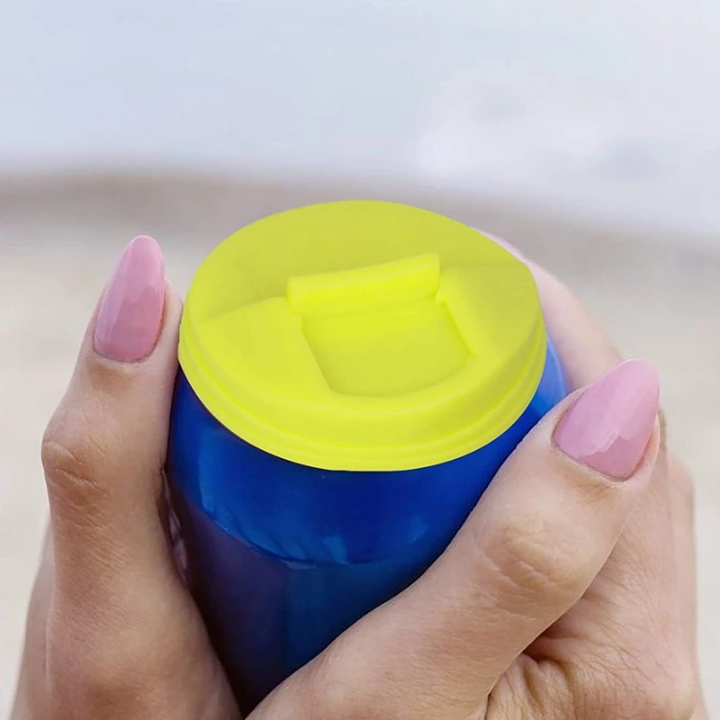 

ABKJ-Soda Can Covers Beer Cans Cover Leakproof Cap Press Type Splash Cap For Carbonated Water Or Soft Drink 4 Pack