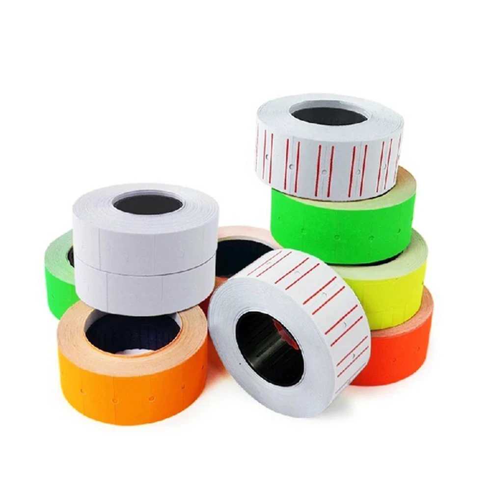 Label Coding Paper Supermarket Commodity Price Label Coding Machine Price Paper White Color Price Tag Stickers for 5500printer