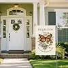 Praise God from Whom All Blessings Flow Garden Flag, Floral Christian Scripture Jesus Faith Yard Banner, Monarch Butterfly L llz