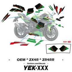 For Kawasaki Ninja ZX4R ZX4RR 21-24 Motorcycle OEM Replica Stickers Decals ZX-4R 4RR Fairing Shell Sticker Decal