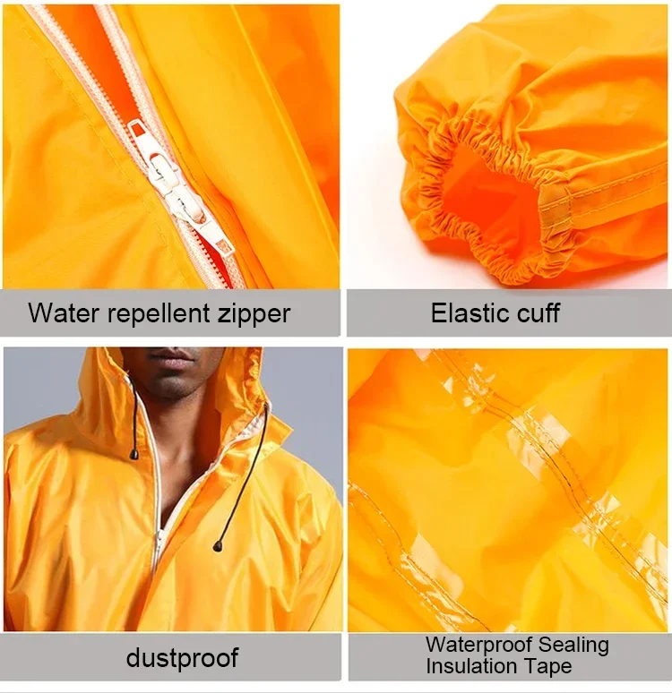 Raincoat /Conjoined Men Raincoat/overalls Men and Women Fission Rain Suit Rain Coat Hooded Womens Raincoat