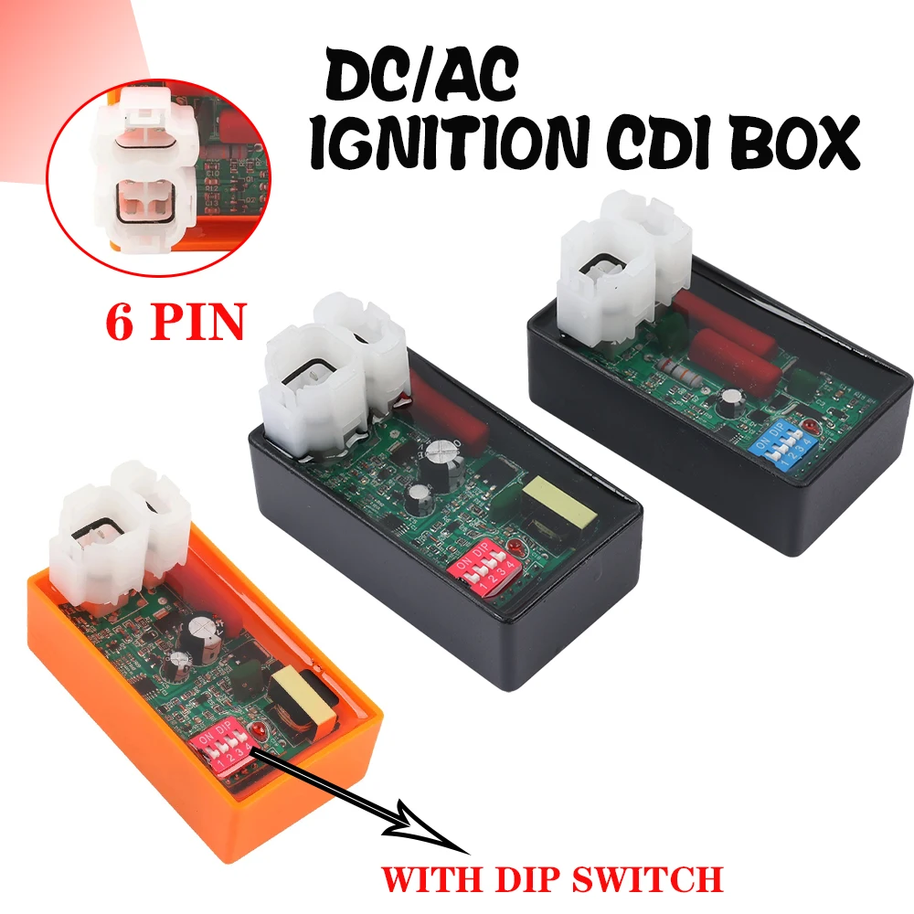 

Motorcycle Parts 6 Pin Lgnition AC & DC RACIN CDI Box for RGY6-125 GY200 STRADA XR200 WS125 XS150 Speed Limit 4000-12000Rpm