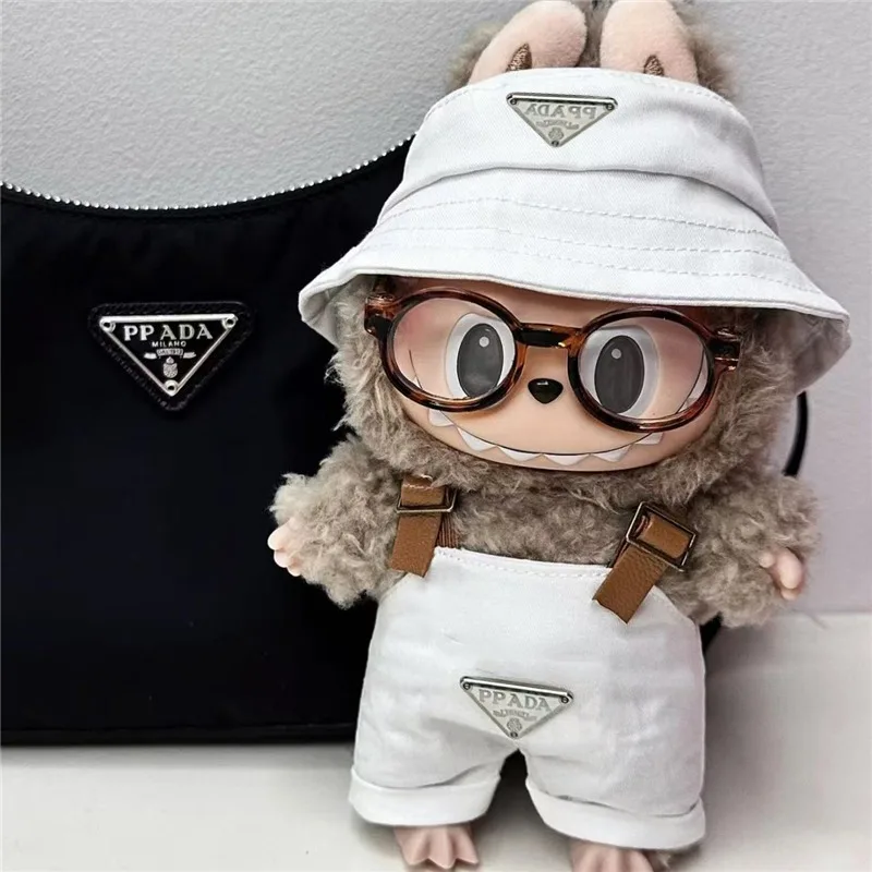 15 17 センチメートルラビュブ人形用高級レトロ逆三角形セーター衣装服漁師オーバーオールパンツ帽子服アクセサリー