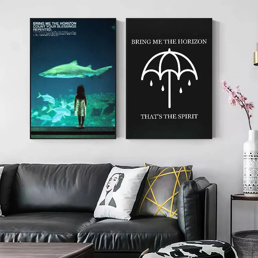 B-Bring Band Me The H-Horizon Peelable Self-adhesive Poster Stickers Are Suitable For Frameless Wall Decoration In A Room