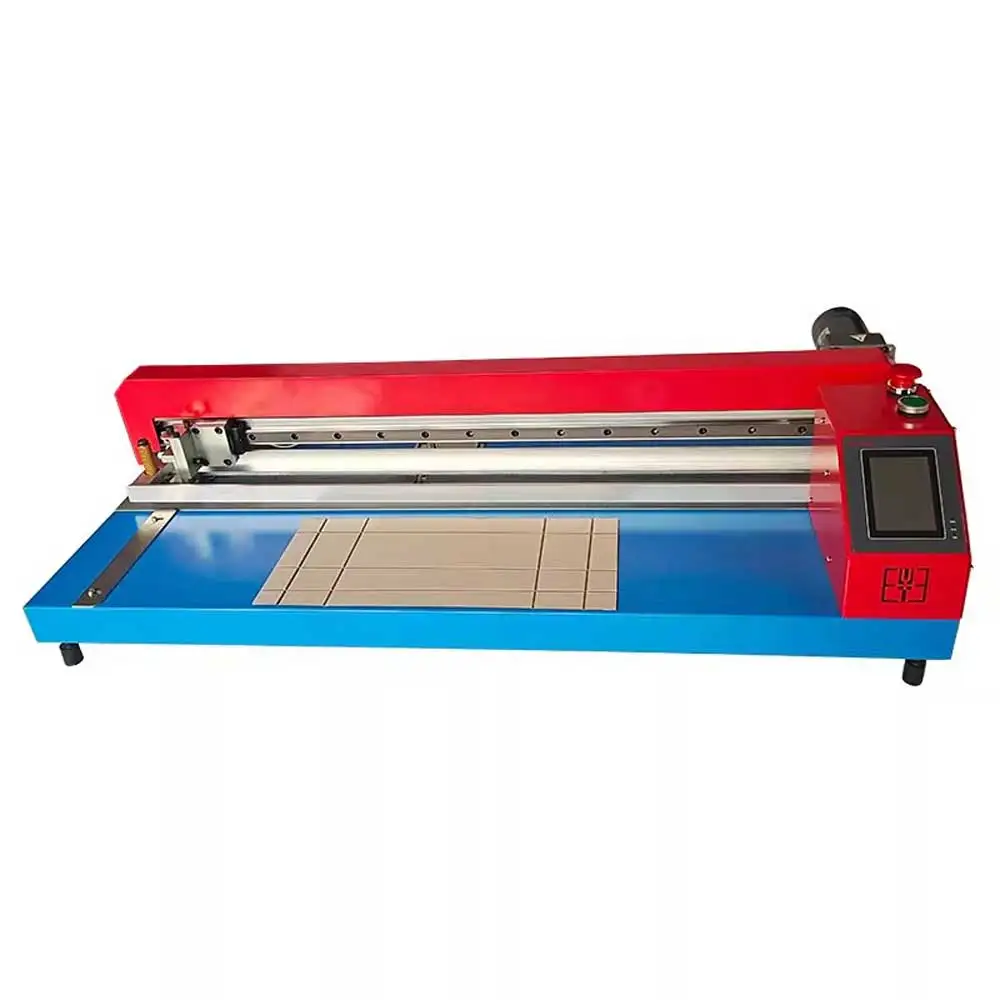 

Electric Slotting Machine Length 810mm Gray Board Cardboard Auto Slotting Proofing Machine V-groove Cutting Grooving Machine