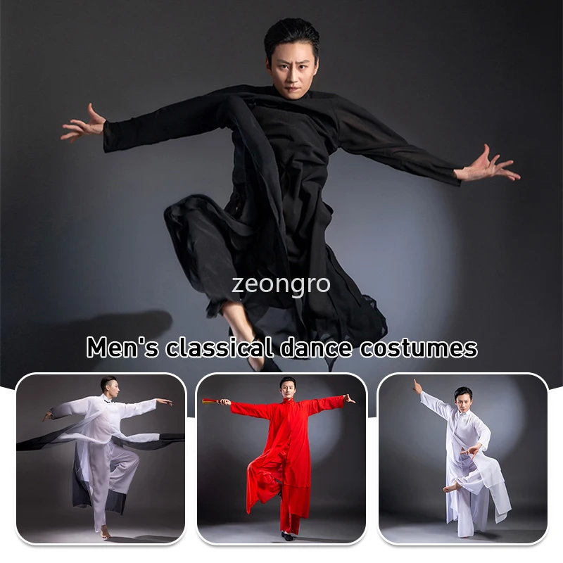 Vestuário chinês tradicional para Unisex, Chiffon Kung Fu Suit, Desgaste da Dança Clássica, Wushu Performance, Artes Marciais Show Costume, TaiChi Kung Fu