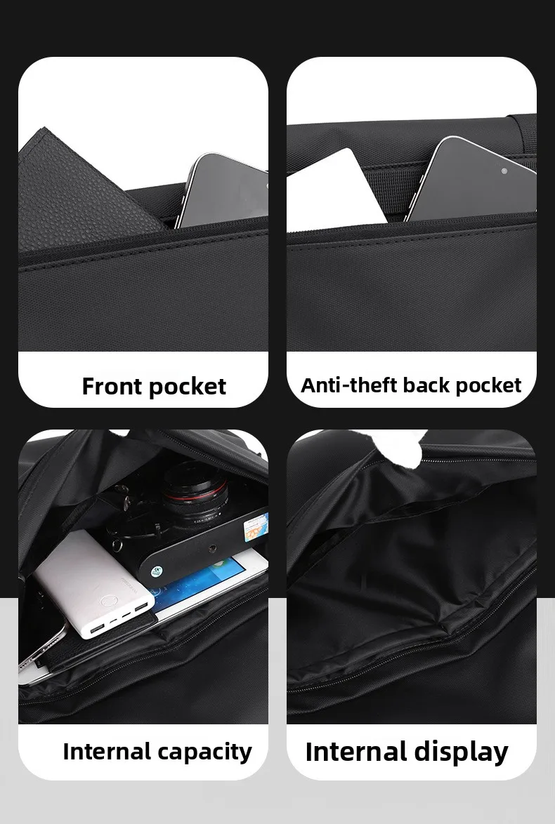 New Men's Single-shoulder Bag, Simple and Casual Crossbody Bag, Outdoor Sports Bag, Multi-functional Large-capacity Crossbodybag