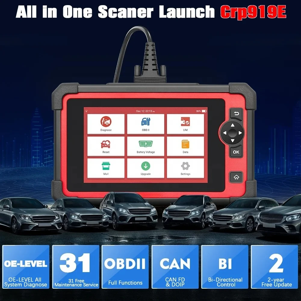 Car Diagnostic Tool  X431 CRP 919E CRP919E Full System Scanner 31+ Reset Service OBD2 Scanner