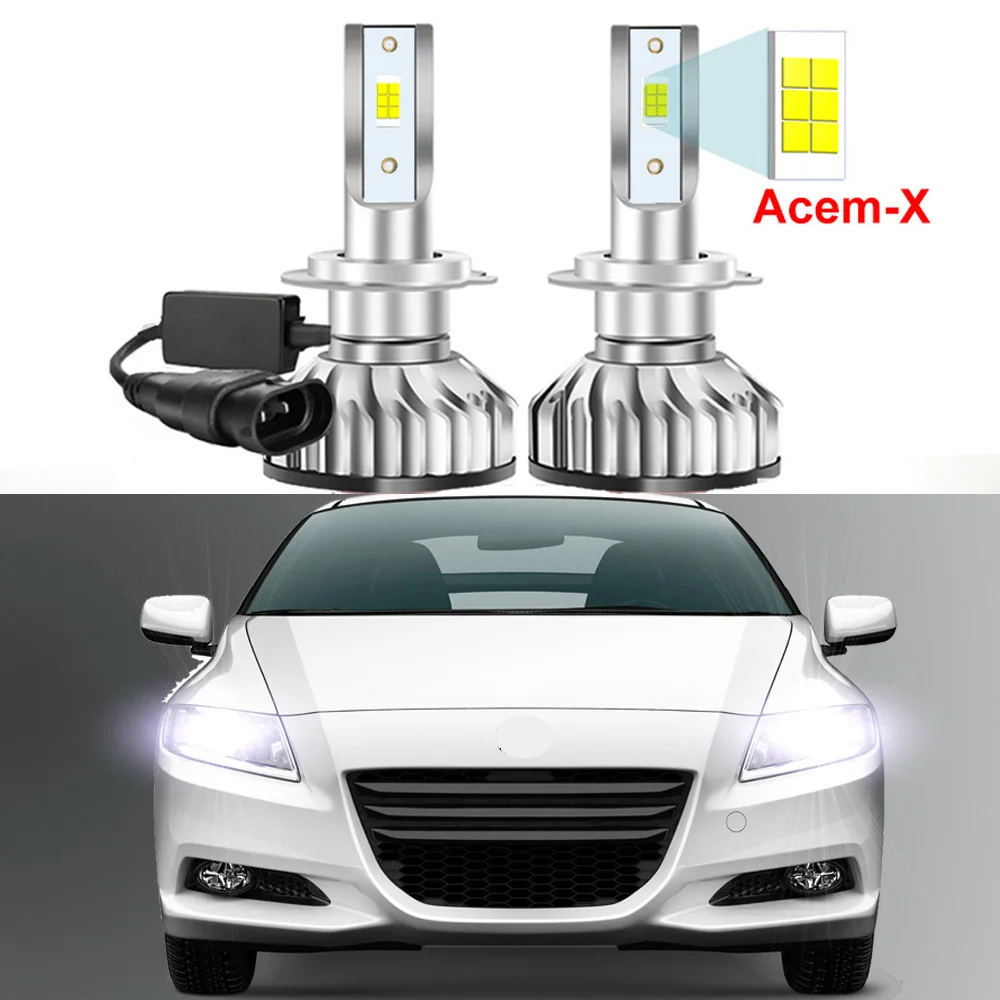 

2Pcs For Honda CR-Z CRZ 2010 2011 2012 2013 2014 2015 2016 2017 LED Headlight Bulbs High LOW Beam(fit with halogen headlamp)