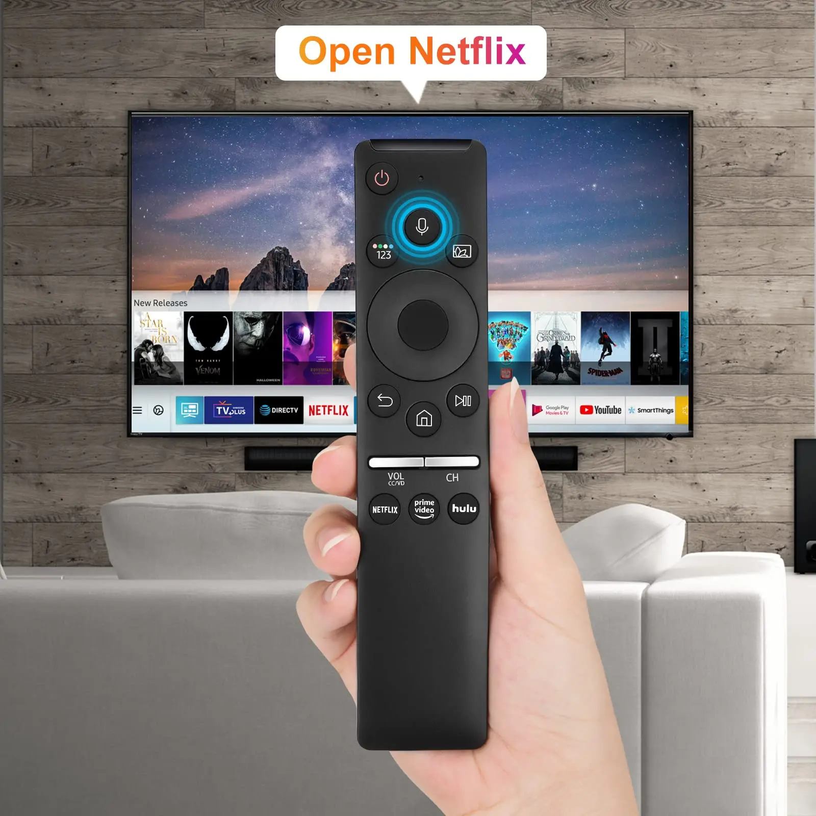 Replacement Voice Remote for All Samsung Smart Curved Frame QLED LED LCD 8K 4K TVs with Voice Function image 5
