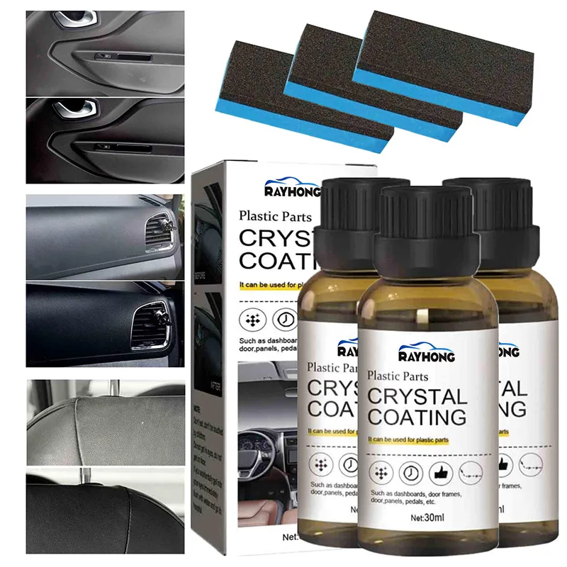 

30 мл новое пластиковое отремонтированное покрытие для чистки салона автомобиля, защита от пыли, полировка, обслуживание, покрытие сиденья на приборной панели 2025