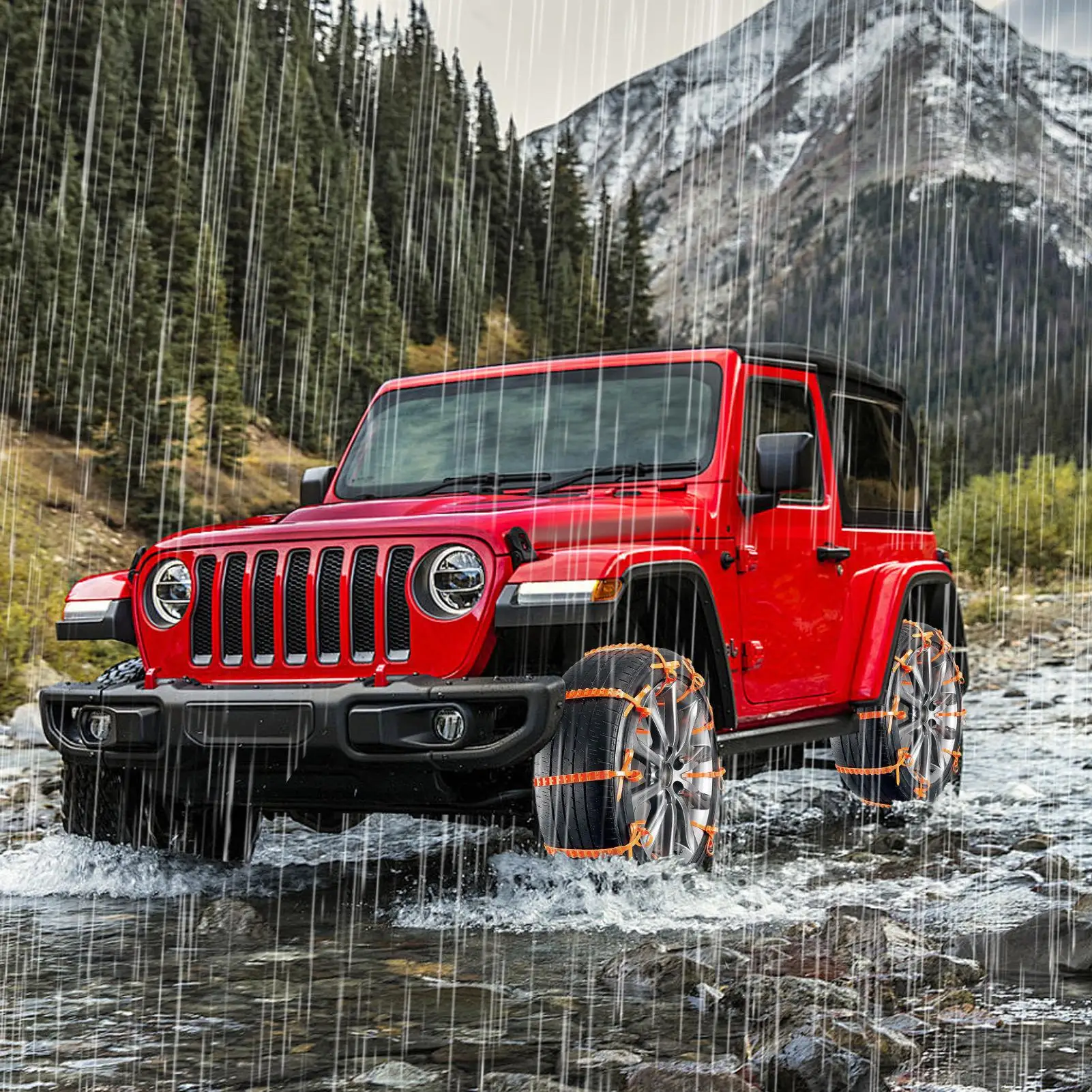 Snow Chains For Car Tires 10 Pieces Non-Slip Snow Tire Zip Ties Anti-Skid Auto Wheel Chains For Sedan SUV Truck Outdoor Winter