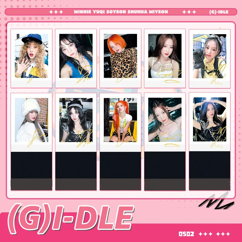 5Pcs/Set (G)I-DLE Selfie Ins Postcards YUQI Shuhua Miyeon Soyeon MINNIE Two Sides Photocards Cute Lomo Cards Fans Collectibles